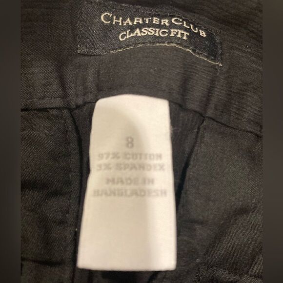 Charter Club Black Capri cargo Pants NWT - Picture 7 of 10